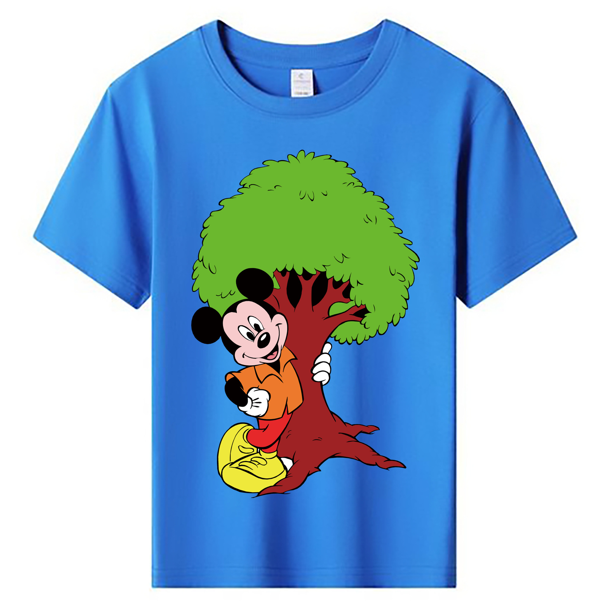 （画像用） ミッキーマウス Mickey Mouse 綿100％キッズTシャツ（フロントプリント）